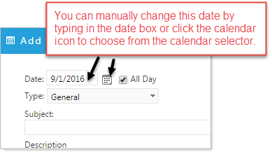Event date