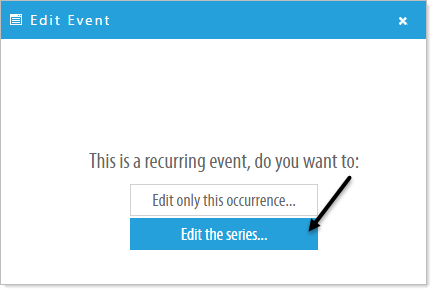 Edit options recurring