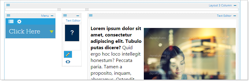 Sample 3 column layout
