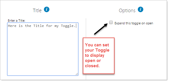 Toggle properties