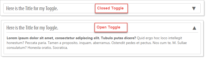Toggle examples