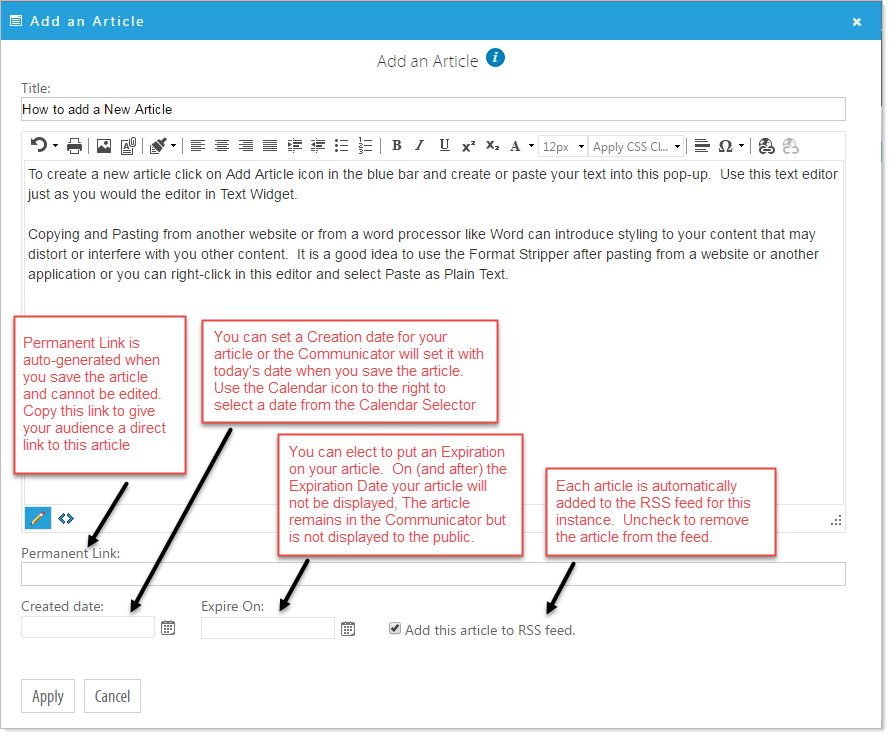 Add article sample