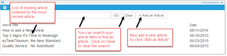 Sample listing