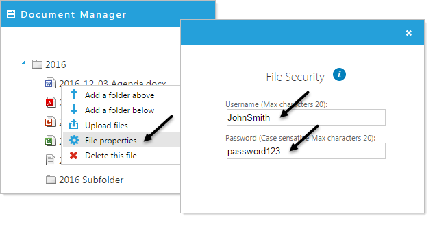 File properties dialog