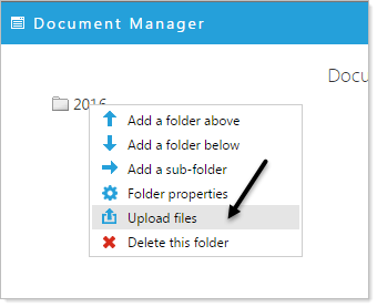 Upload selection dialog