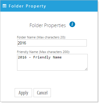 Properties dialog
