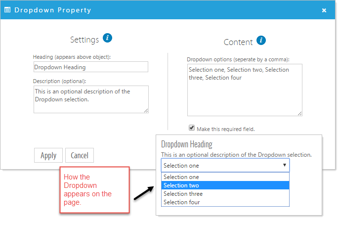 Settings dialog