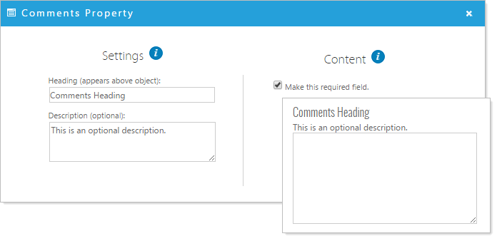 Comments Dialog 