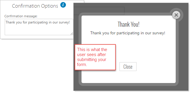 Confirmation dialog