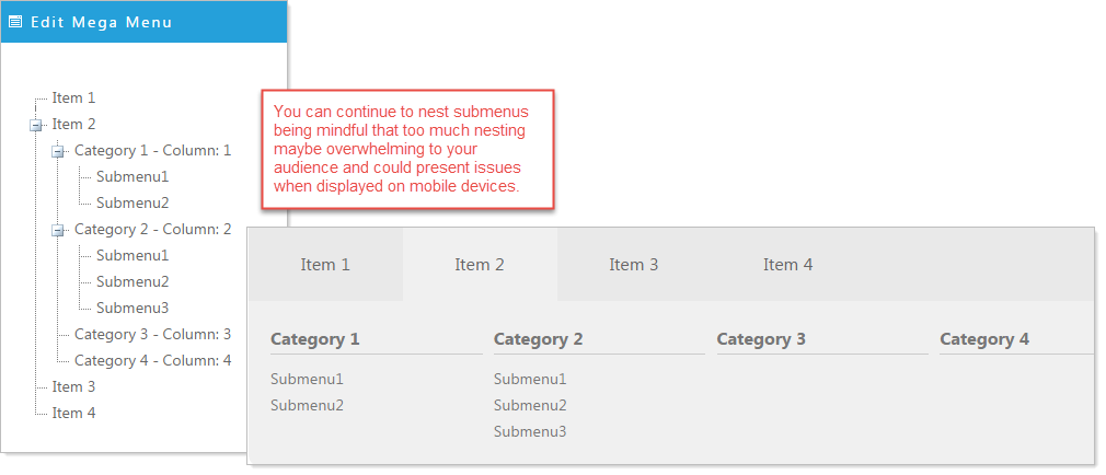Categories dialog