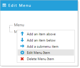 Edit menu text