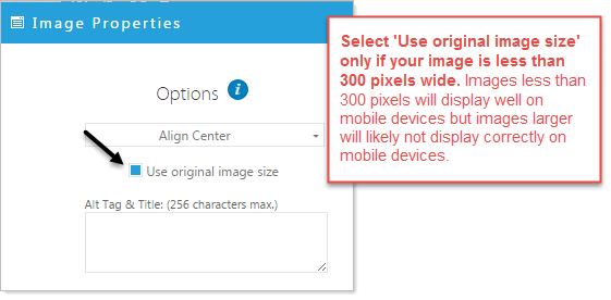 Image properties dialog