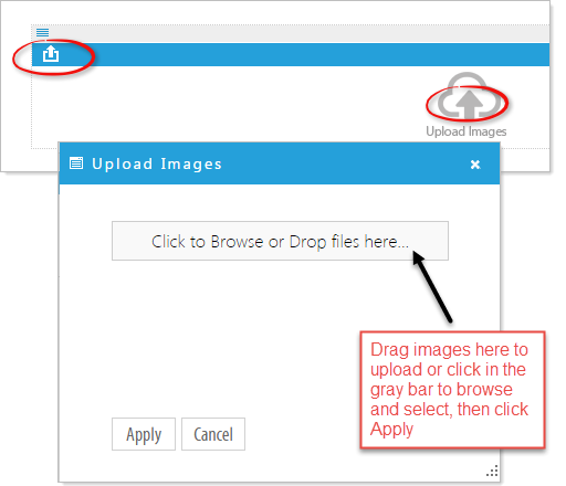 Upload dialog