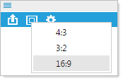 Video ratio dialog