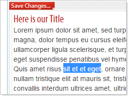 Highlight text example